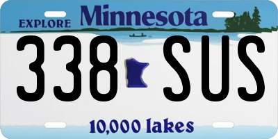 MN license plate 338SUS