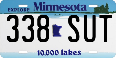 MN license plate 338SUT