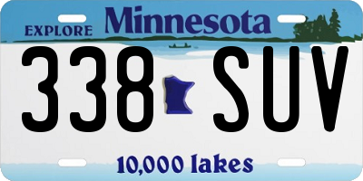 MN license plate 338SUV