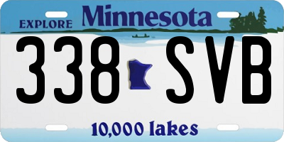 MN license plate 338SVB