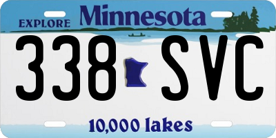 MN license plate 338SVC