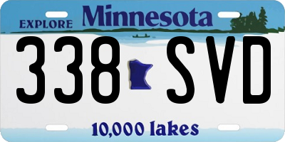 MN license plate 338SVD