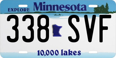 MN license plate 338SVF