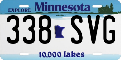 MN license plate 338SVG