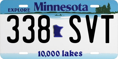 MN license plate 338SVT