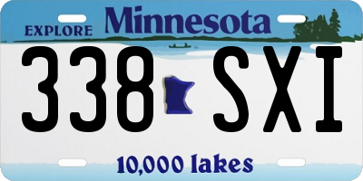 MN license plate 338SXI