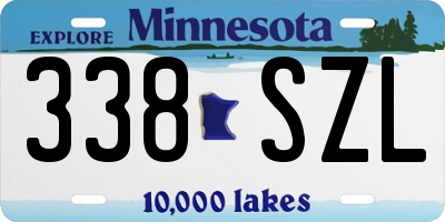 MN license plate 338SZL