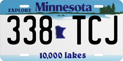 MN license plate 338TCJ