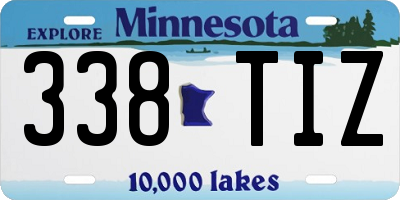 MN license plate 338TIZ