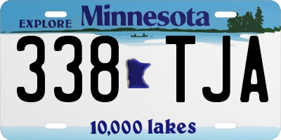MN license plate 338TJA