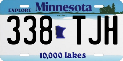 MN license plate 338TJH
