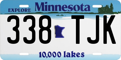 MN license plate 338TJK
