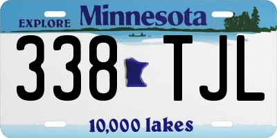 MN license plate 338TJL