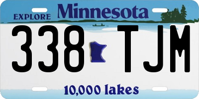 MN license plate 338TJM