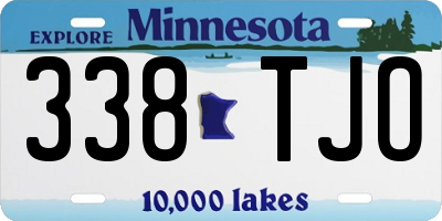 MN license plate 338TJO