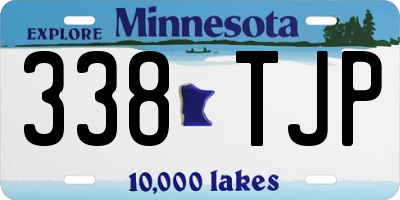 MN license plate 338TJP