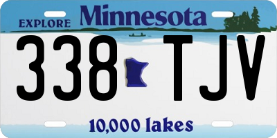 MN license plate 338TJV