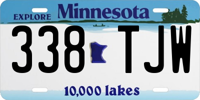 MN license plate 338TJW