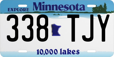 MN license plate 338TJY