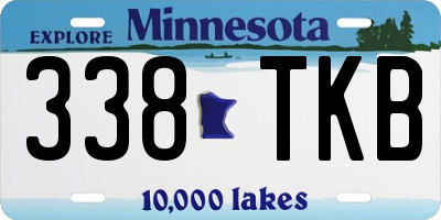 MN license plate 338TKB