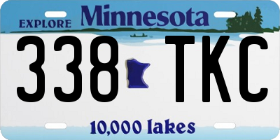 MN license plate 338TKC