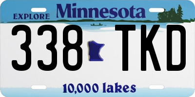 MN license plate 338TKD