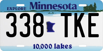 MN license plate 338TKE