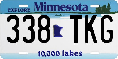 MN license plate 338TKG