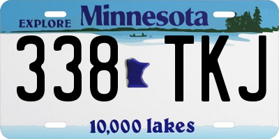 MN license plate 338TKJ