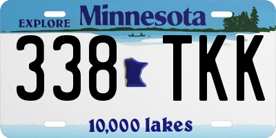 MN license plate 338TKK