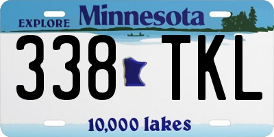 MN license plate 338TKL