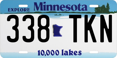 MN license plate 338TKN