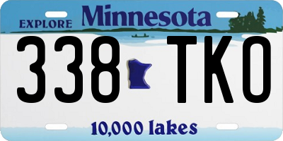 MN license plate 338TKO