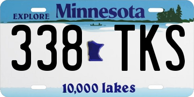MN license plate 338TKS