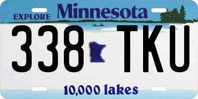 MN license plate 338TKU