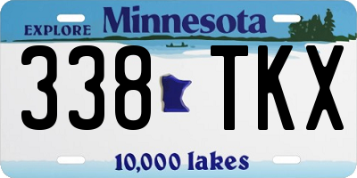 MN license plate 338TKX