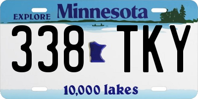 MN license plate 338TKY