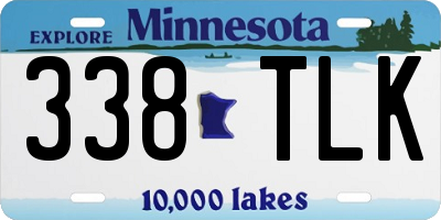MN license plate 338TLK