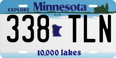 MN license plate 338TLN