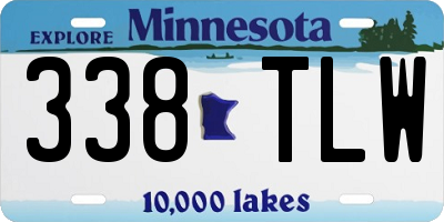 MN license plate 338TLW