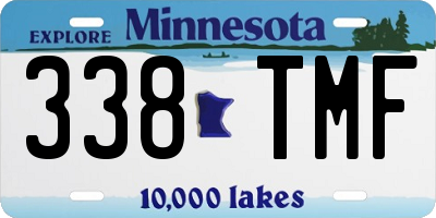 MN license plate 338TMF