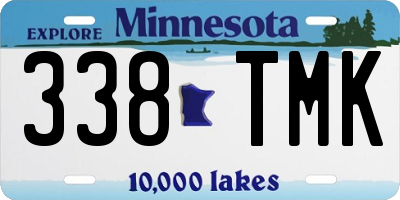 MN license plate 338TMK