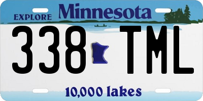 MN license plate 338TML