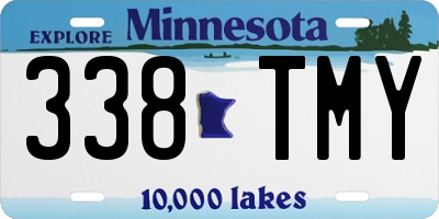 MN license plate 338TMY