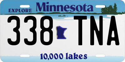 MN license plate 338TNA