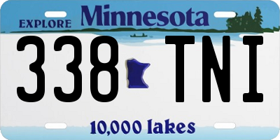 MN license plate 338TNI