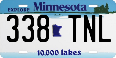 MN license plate 338TNL