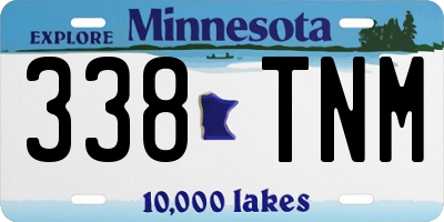 MN license plate 338TNM