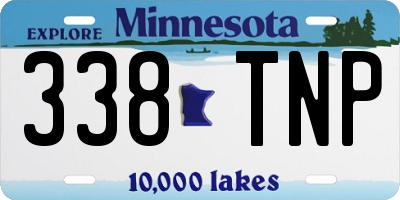 MN license plate 338TNP