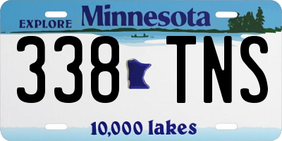 MN license plate 338TNS